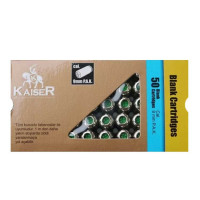 Патрон светозвукового действия Kaiser 9 мм P.A.K. Nickel Blank 50 штук Патрон светозвукового действия Kaiser 9 мм P.A.K. Nickel Blank 50 штук