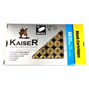 Патрон светозвукового действия Kaiser 9 мм P.A.K. Blank 50 штук Патрон светозвукового действия Kaiser 9 мм P.A.K. Blank 50 штук